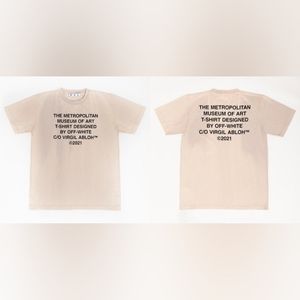 Brand New w/ tag Off-White X The MET Washed Slim S/S Tee Beige Size M